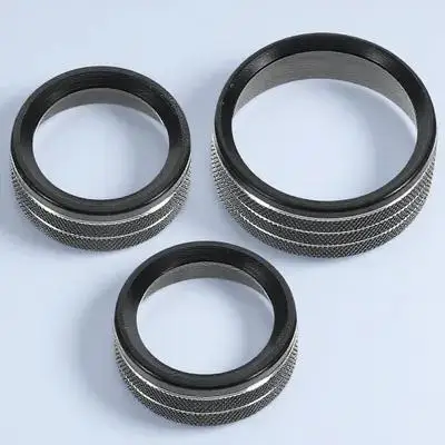 

3Pcs Aluminum Air Conditioning Control Knob Covers for Car Ac Switch Temperature Climate Control Universal Fit Trim Ring Upgrade