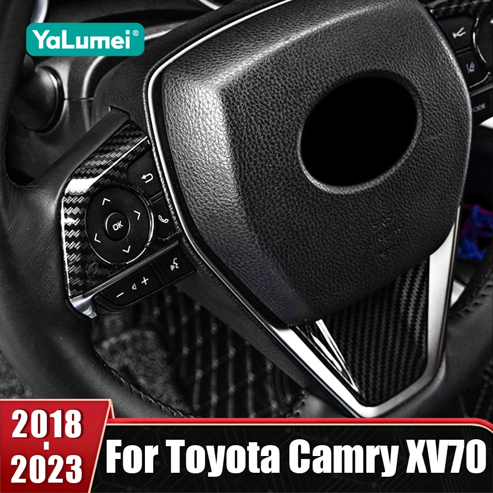

For Toyota Camry 70 XV70 2018 2019 2020 2021 2022 2023 ABS Car Steering Wheel Button Decoration Cover Trim Stickers Accessories