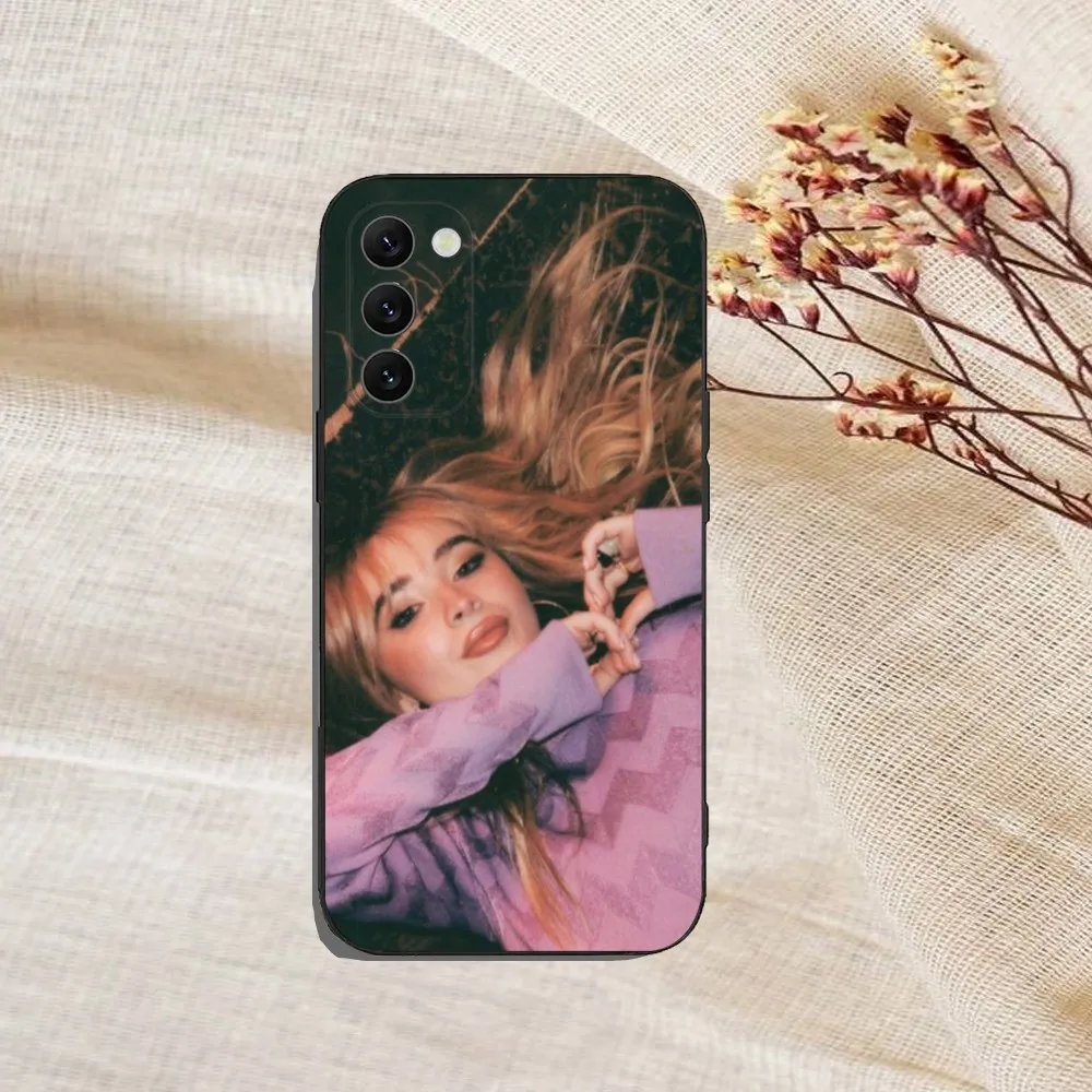 Singer Sabrina C-Carpenter Phone Case For Samsung Galaxy A13,A21s,A22,A31,A32,A52,A53,A71,A80,A91 Soft Black Cover