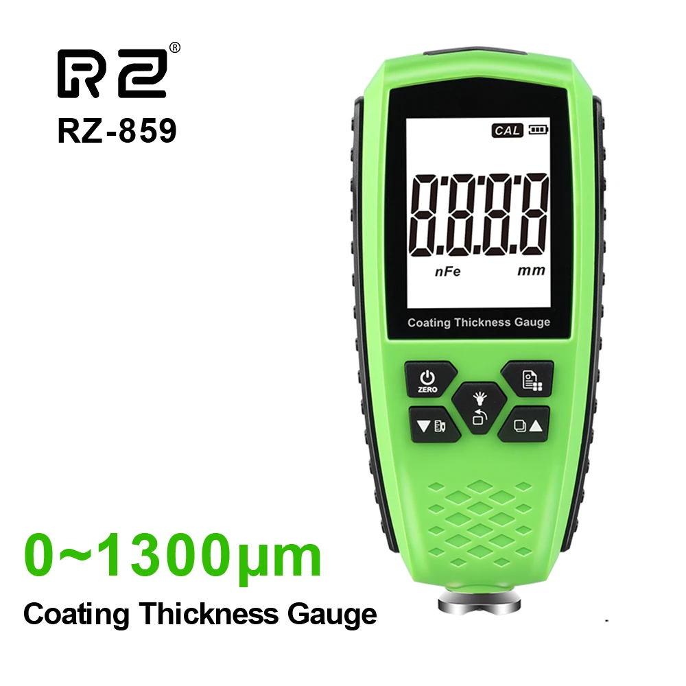 RZ Automobile Coating Thickness Gauge Car Paint Thickness Tester Coating Measuring Tools 0-1300um