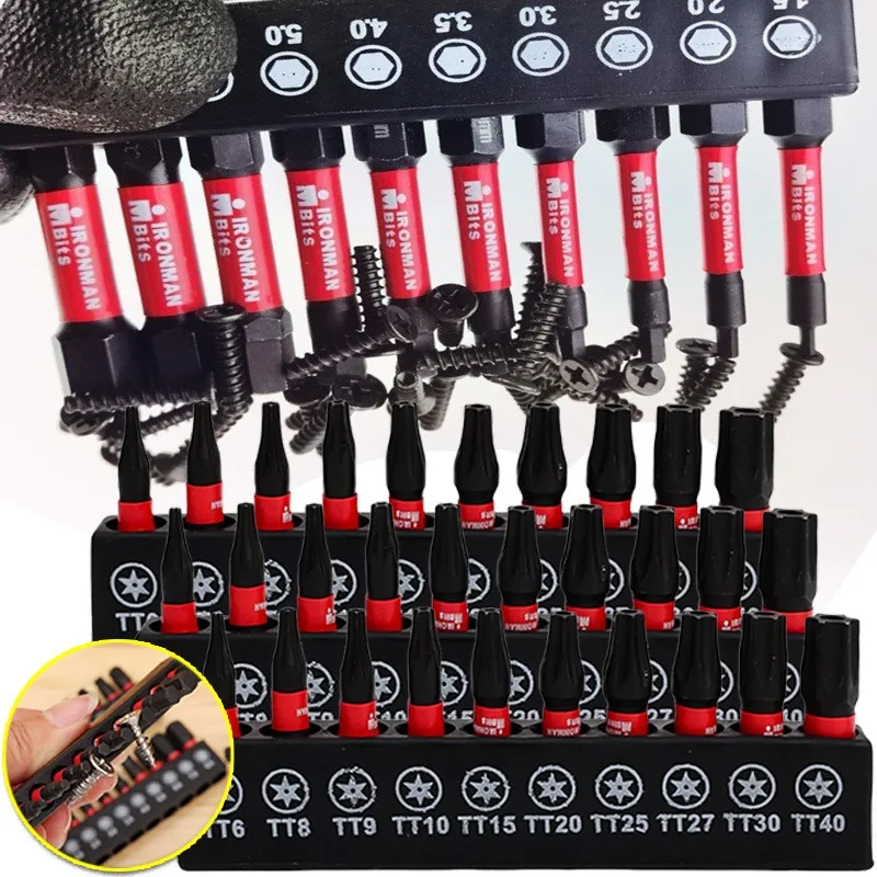 

Набор ударных отверток S2, стальная магнитная электрическая дрель, шестигранная головка Torx, сверло с шестигранным хвостовиком, электроинструмент с держателем