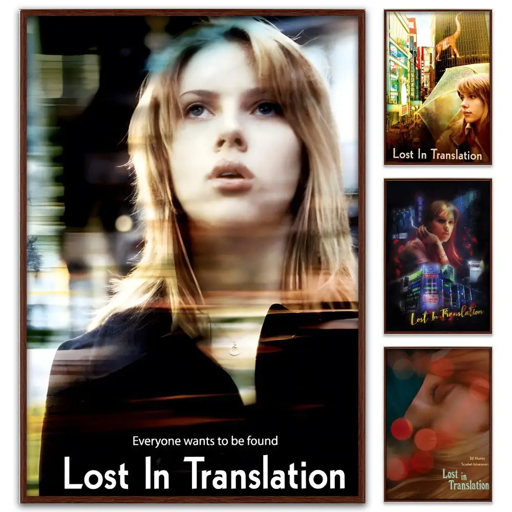 Lost in Translation Indie Drama Movie Poster Self-Adhesive PP Paper HD Wall Decal for Study Living Room Garage DIY Gift