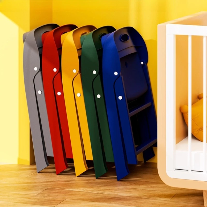 Sedia per bambini Sedia per seggiolino per bambini per bambini Schienale pieghevole Sgabello addensato antiscivolo Robusto portatile Asilo nido Casa