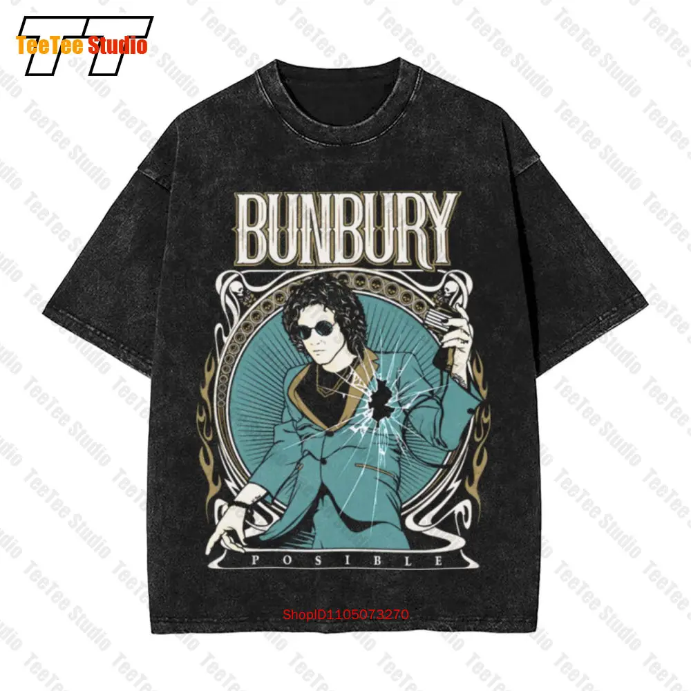 Enriques Bunbury Merch Bunbury Vintage camiseta extragrande C15V