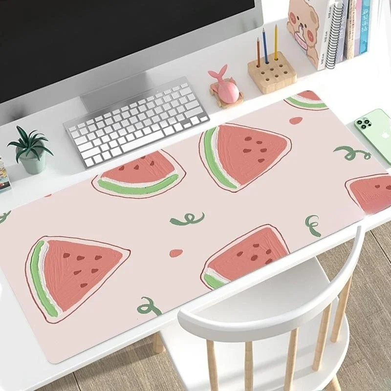 

Kawaii Cute Fruit Mouse Pad Gaming Computer HD XXL Large Keyboard Pad Anti-slip Soft Carpet Laptop Mice Mat Desktop Mouse Pads