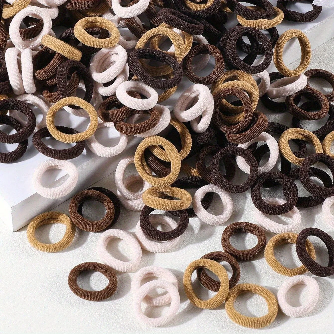300pcs Colored Basic Hair Ties And Scrunchies, Including Ponytail Holders And Elastic Bands for Hair, Suitable for Daily Use