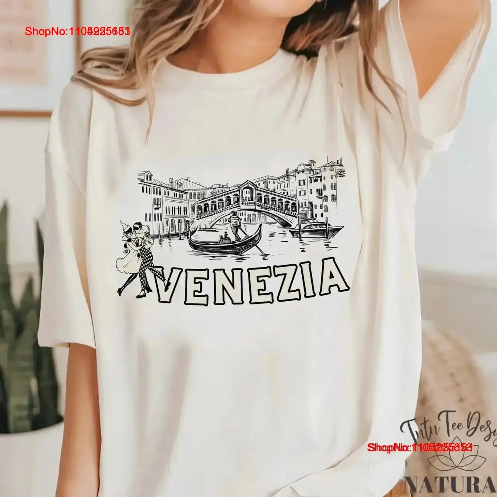

Venezia T Shirt Venice Italia Soft and Comfortable Jersey vintage Washed Stylish Versatile Stretched streetwear graphic