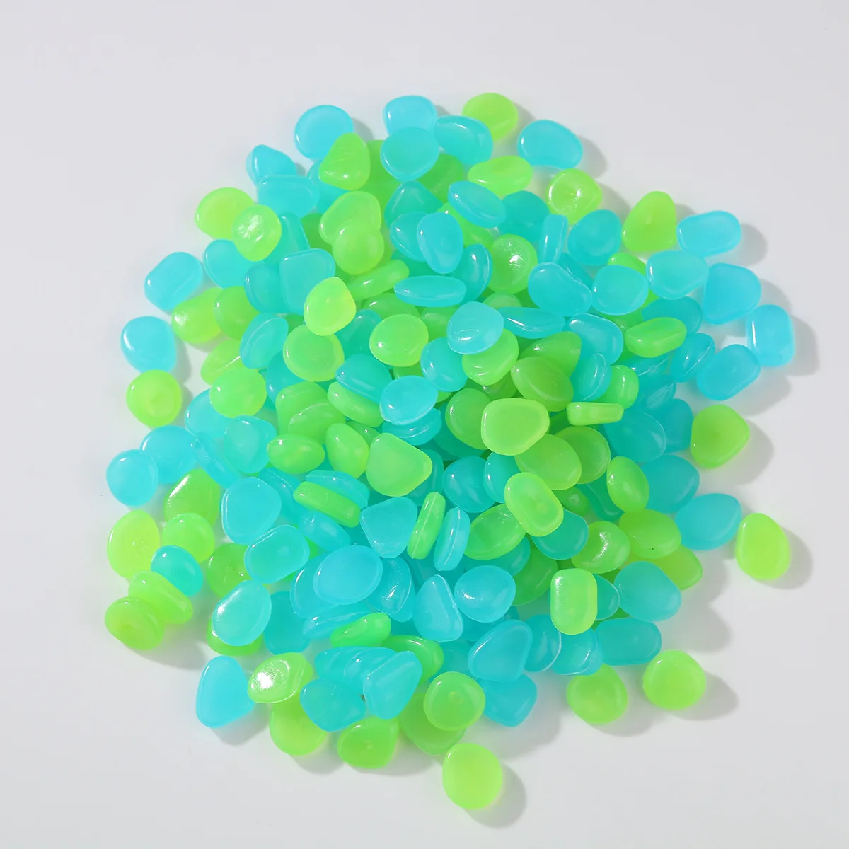 100PCS Luminous Stone Garden Fish Tank Landscape Glow-in-the-Dark Stone Decoration Artificial Fluorescent Color Goose Stone