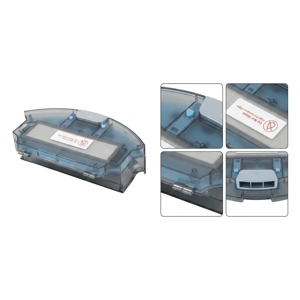 Anti-clog Container Transparent Dustbin For Hassle-free Maintenance Smooth Interior Walls Efficient Dirt Storage Solution