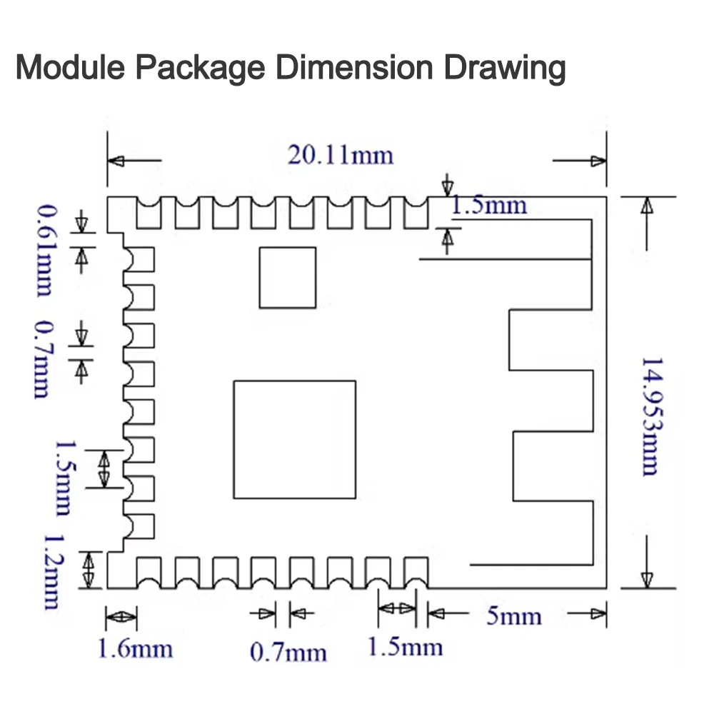 JDY-28M Bluetooth-compatible Module MESH Networking Module Bluetooth 5.2 Transparent Module 2.0–3.6V