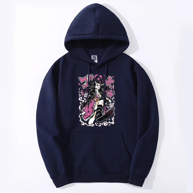 Demon Slayer Hoodies Sweatshirts Men/women Nezuko Anime Manga Graphic Hoody Oversize Hip Hop Fashion Streetwear Moletom