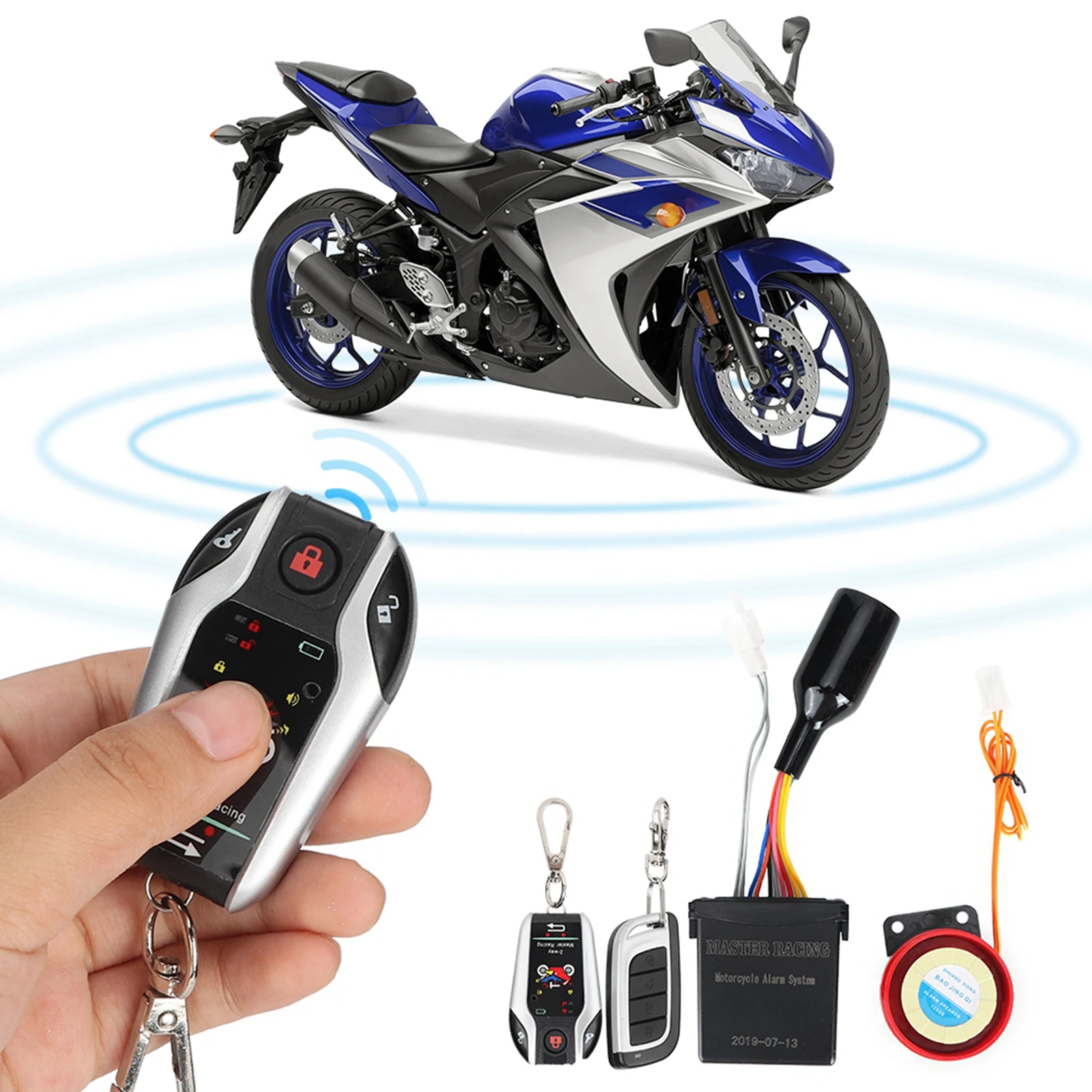 

Motorcycle Security Alarm 2 Way Remote Alarm Horn Motorcycle Alarm Waterproof Security System With Engine Start Function