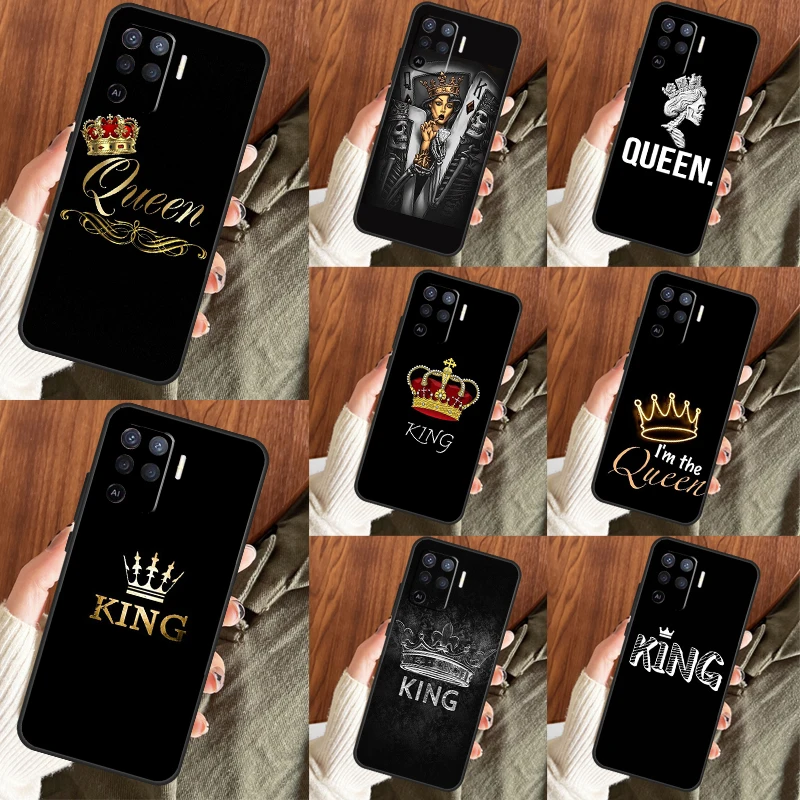 King Queen Art Case For OPPO A5 A9 A31 A53 A15 A16 A17 A57s A77 A76 A96 A52 A72 A91 A93 A94 A54 A74 Coque