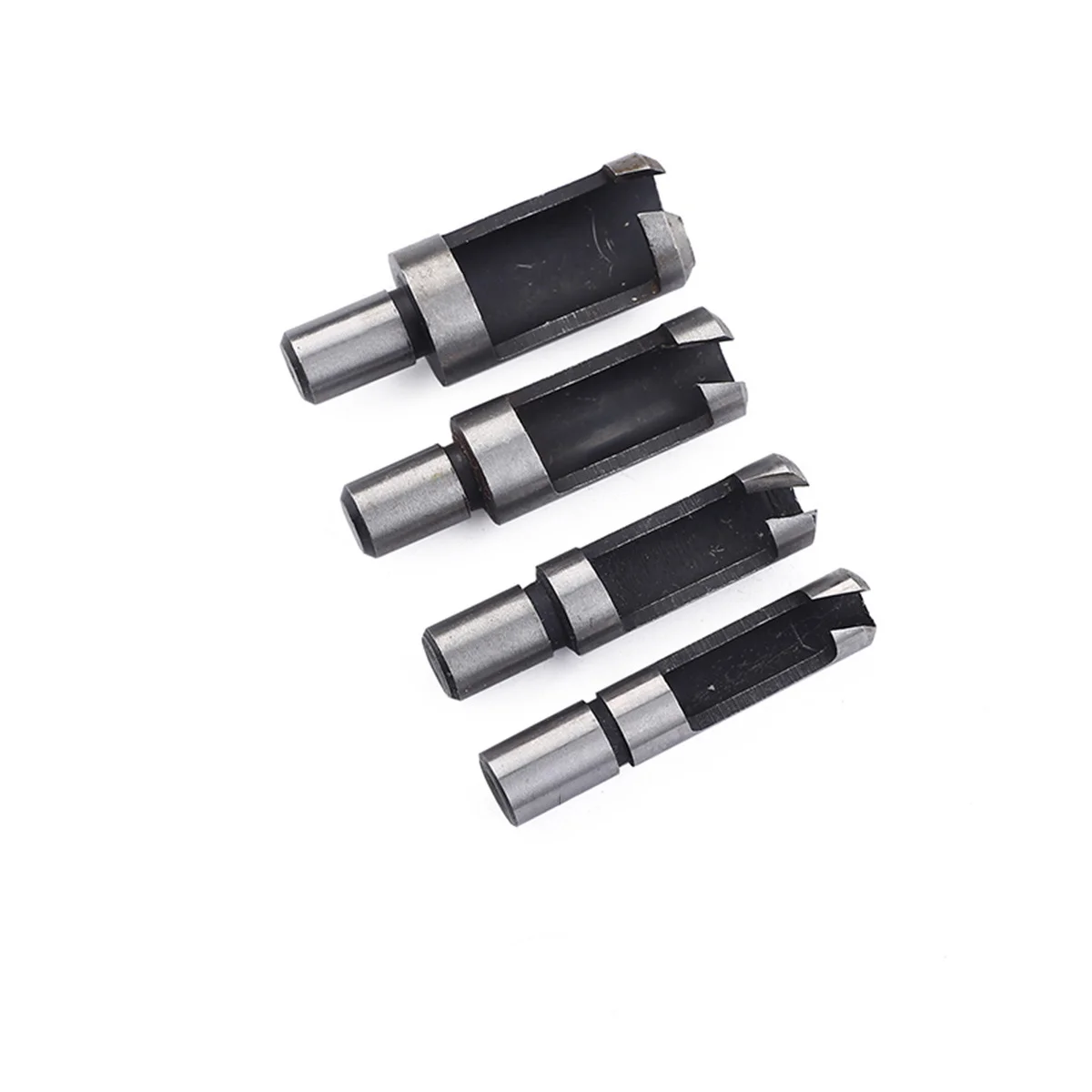 

4 pcs Wood Plug Cutter Sets Straight Tapered Carbon Steel Countersink Holes Bits Tool For Bench Hand Drills Plug