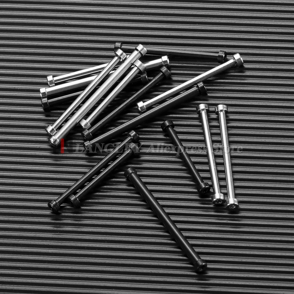 مسامير موصل الساعة لـ Garmin Fenix 7/6/5/4 Forerunner 935 945 955 دبابيس ربط فضية سوداء مع أداة استبدال المفكات #3