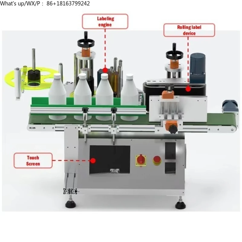 Automatic Self- Adhesive Sticker Bottle Wrap Around Desktop Labeling Machine Labeler Manufacturer