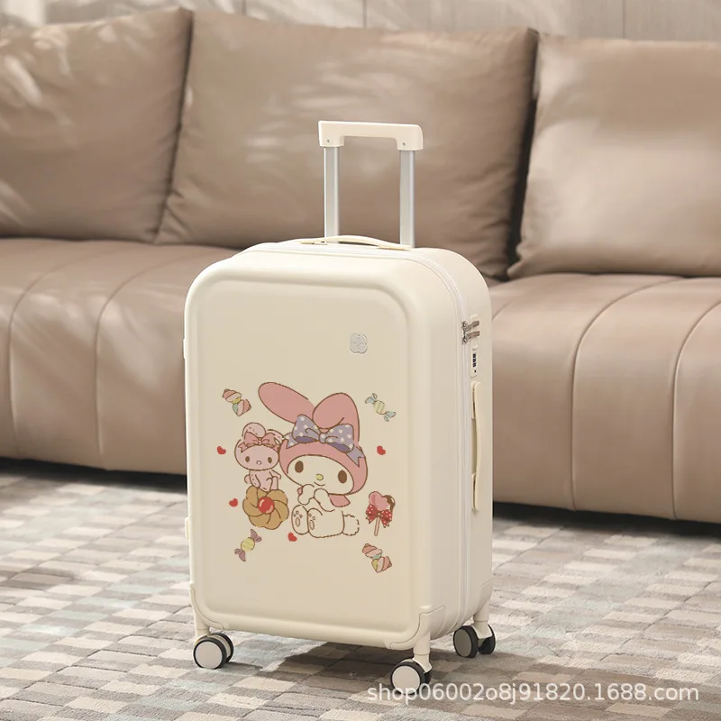

Чемодан Sanrio, чемодан на тележке, чемодан, милая коробка для хранения для девочек, мультфильм My Melody Cinnamoroll, подарок, чехол для посадки, коробка с паролем