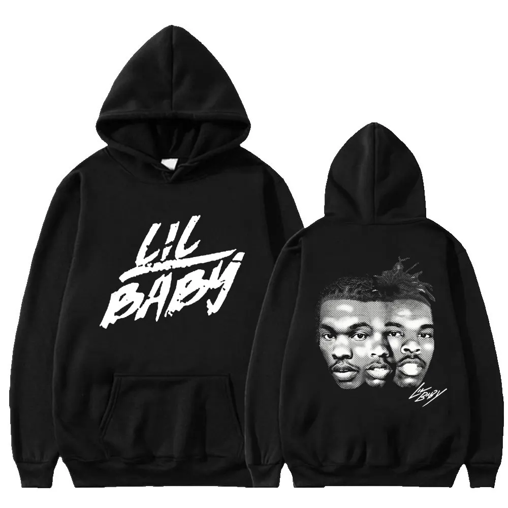 Rapper Lil Baby Graphic Hoodies Men Women Retro Hip Hop Gothic Fashion Harajuku Autumn Sweatshirt Loose Hoodie Streetwear Tops