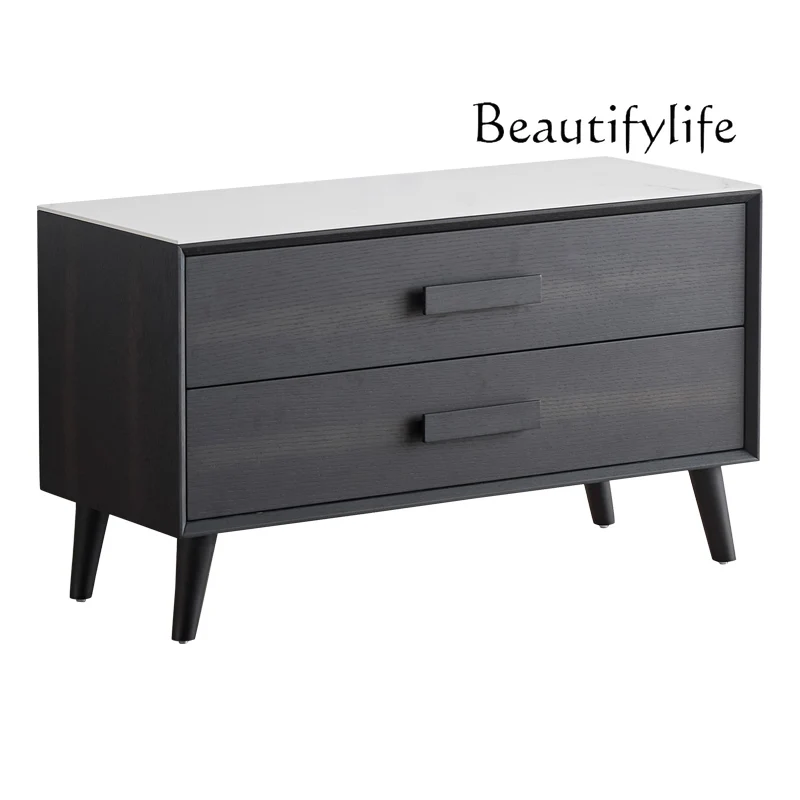 

Italian Simple and Light Luxury Modern Sideboard Cabinet Stone Plate Curio Cabinet Designer Storage Chest of Drawer