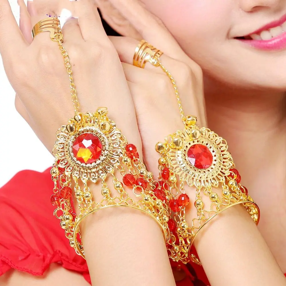 

Этнический богемный браслет для танца живота, индийский танцевальный костюм, браслет со стразами, аксессуары для танцев, аксессуары для выступлений