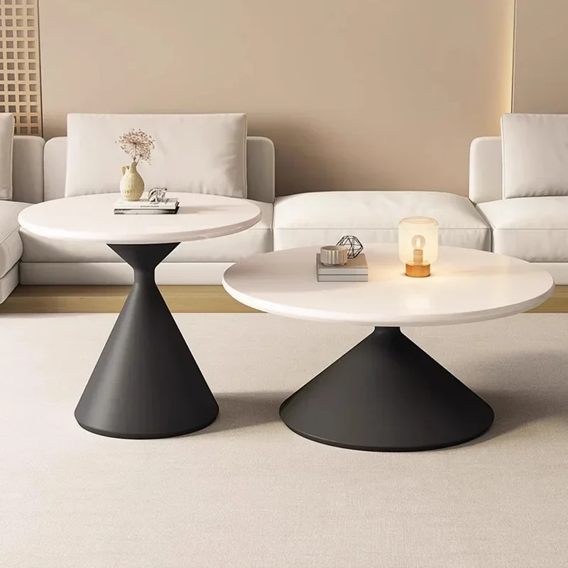 Long - lastingJapanese Design Coffee Table Simple Round Modern Wooden Side TableRustic