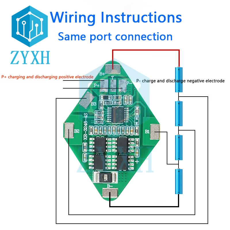 BMS 4S 14.8V 18650 Li-ion Lithium Battery Protection Board for Sprayer Solar Street Light Battery Protection Board