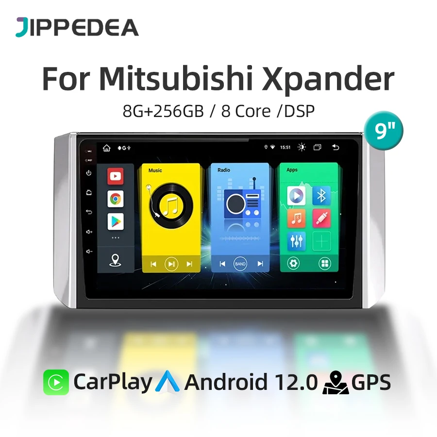 Android 13.0 CarPlay GPS Navigation RDS 4G WiFi DSP Auto Car Radio For Mitsubishi Xpander 2017-2019 Car Multimedia Video Player