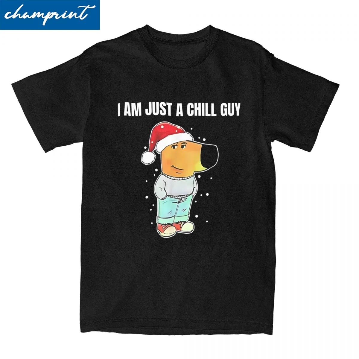 Funny My New Character Is A Chill Guy Meme-Chill Guy T-Shirt Men's Cotton Short Sleeve Funny Christmas O-neck Summer Clothing