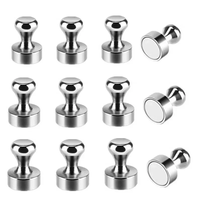 10pcs Super Strong Neodymium Magnetic Pushpins Sucker Thumbtack Durable Steel Magnet Push Pin for Refrigerator Whiteboard image 2