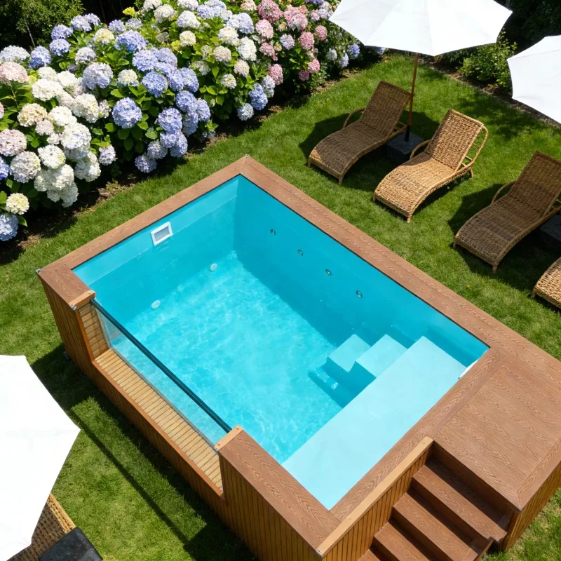 Commercial Grade Container Pool Large Size Shipping Container Swimming Pool for Hotel Resort Public Recreation Place