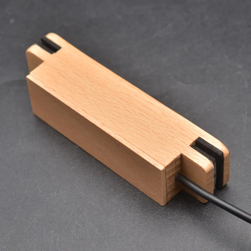 New SAPHUE S1 Solid Beech Wood SoundHole Pickup Alnico V Pickup 6.35 Output Magnet Pickup Guitar Parts