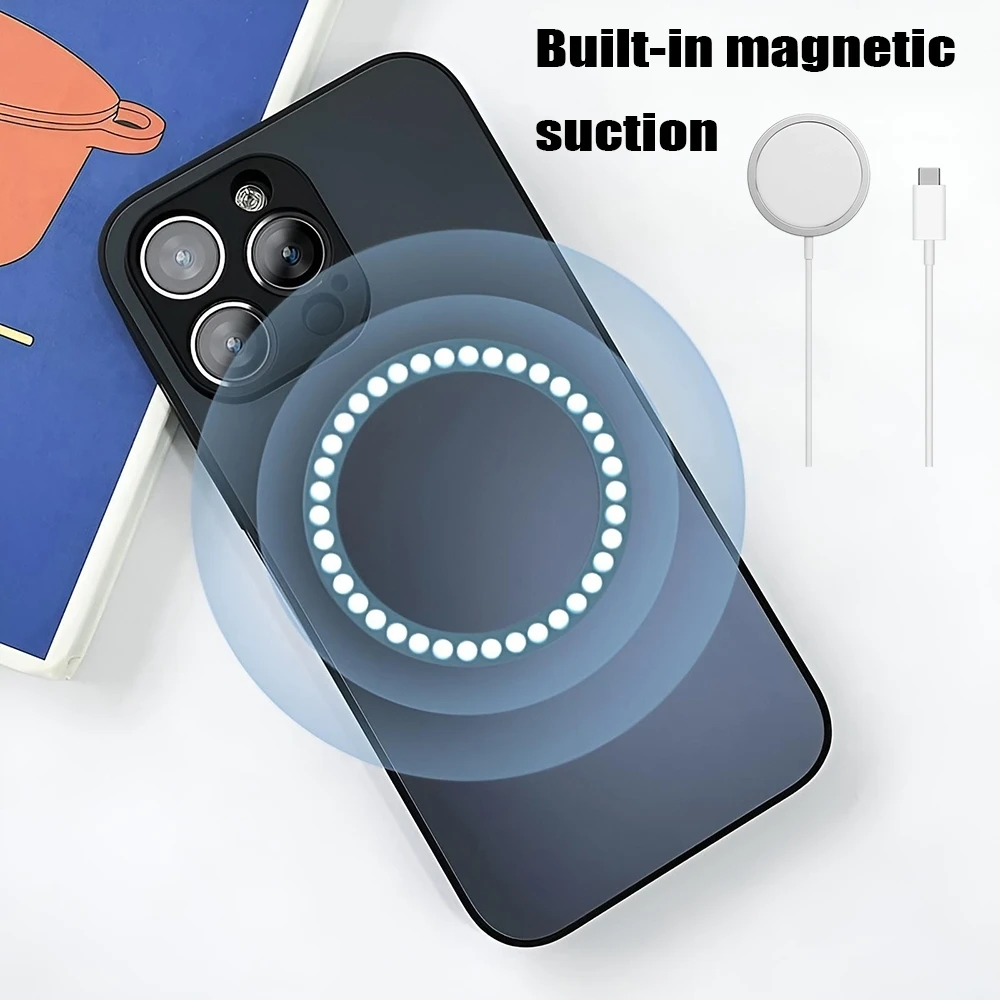 Dragons Balls Magnetic phone case For Iphone 15 13 Black Silicone 12 14 11 Pro Max Mini X Xr Xs 8 7 Puls 6 Macsafe Glass coque