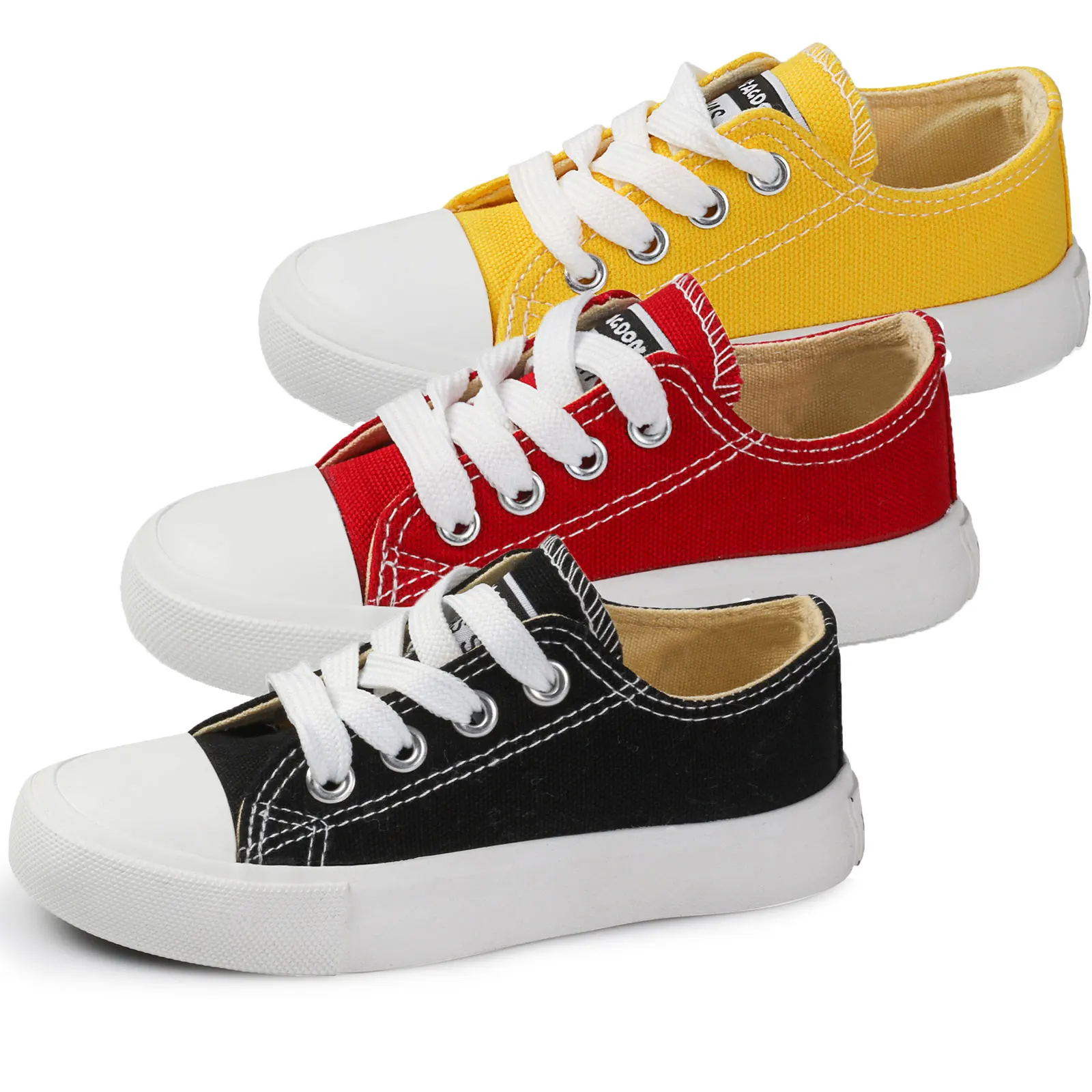 

Girls Canvas Sneakers, Lightweight, Non-Slip, Low Top Boys Canvas Shoes for All Seasons, Perfect for All Seasons