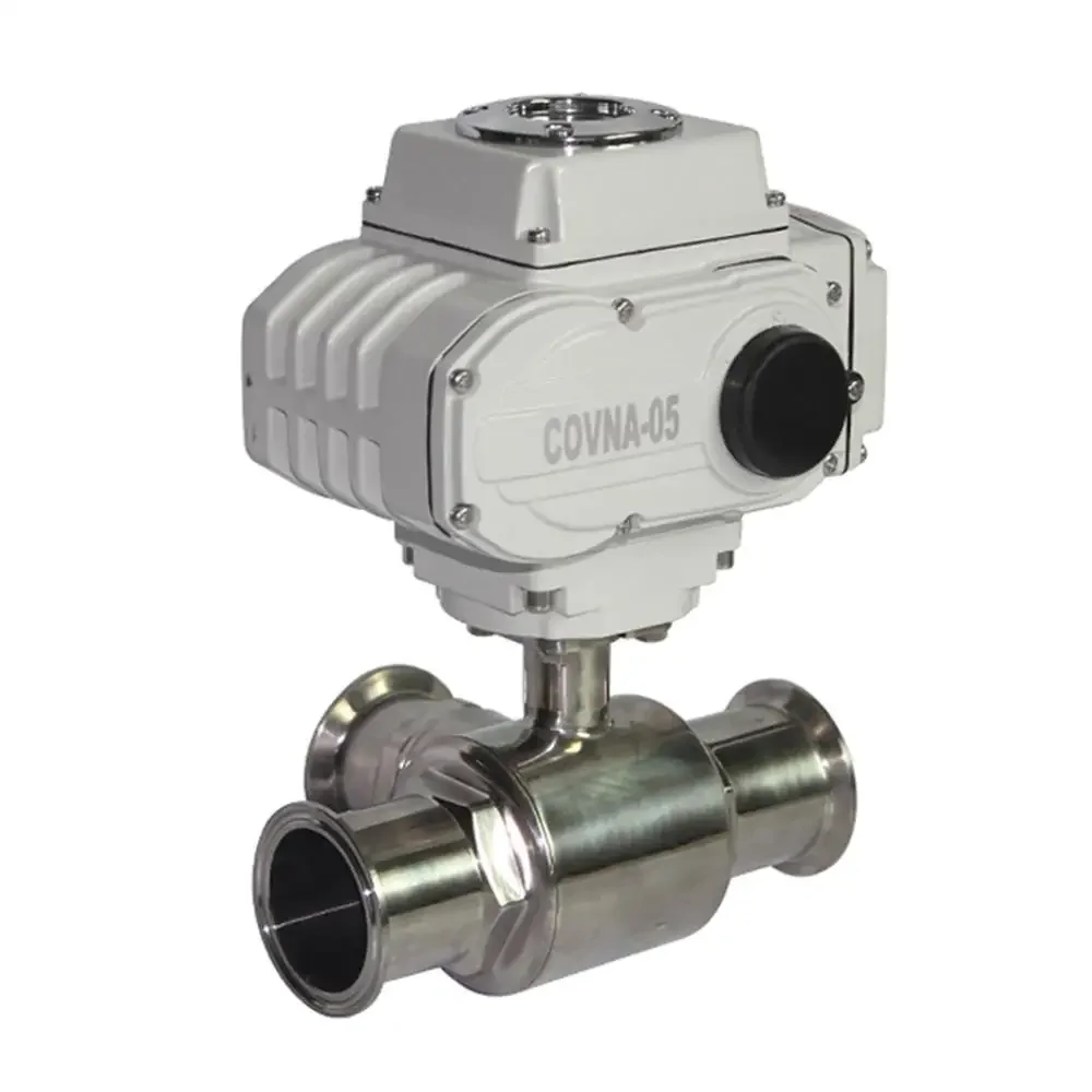 DN15 1/1/2 Sanitary stainless steel 3-way L-port electric ball valve