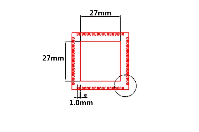 QFN76 칩 어댑터 플레이트 테스트 보드, WSON76 DFN76 MLF76 칩 용접 플레이트, 1.0mm, 27x27mm