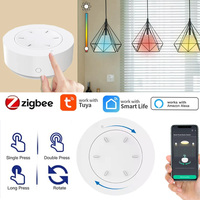 Smart Knob Switch Tuya ZigBee Led Light Wireless Scene Button Rotatable Dimmer Home Appliances Automation Linkage Remote Panel