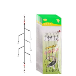 1pc High Carbon Steel Rigs Swivel Fishing Tackle Lures Pesca 8#-20# Baits Holder String With 3 Hooks Fishing Hooks Set