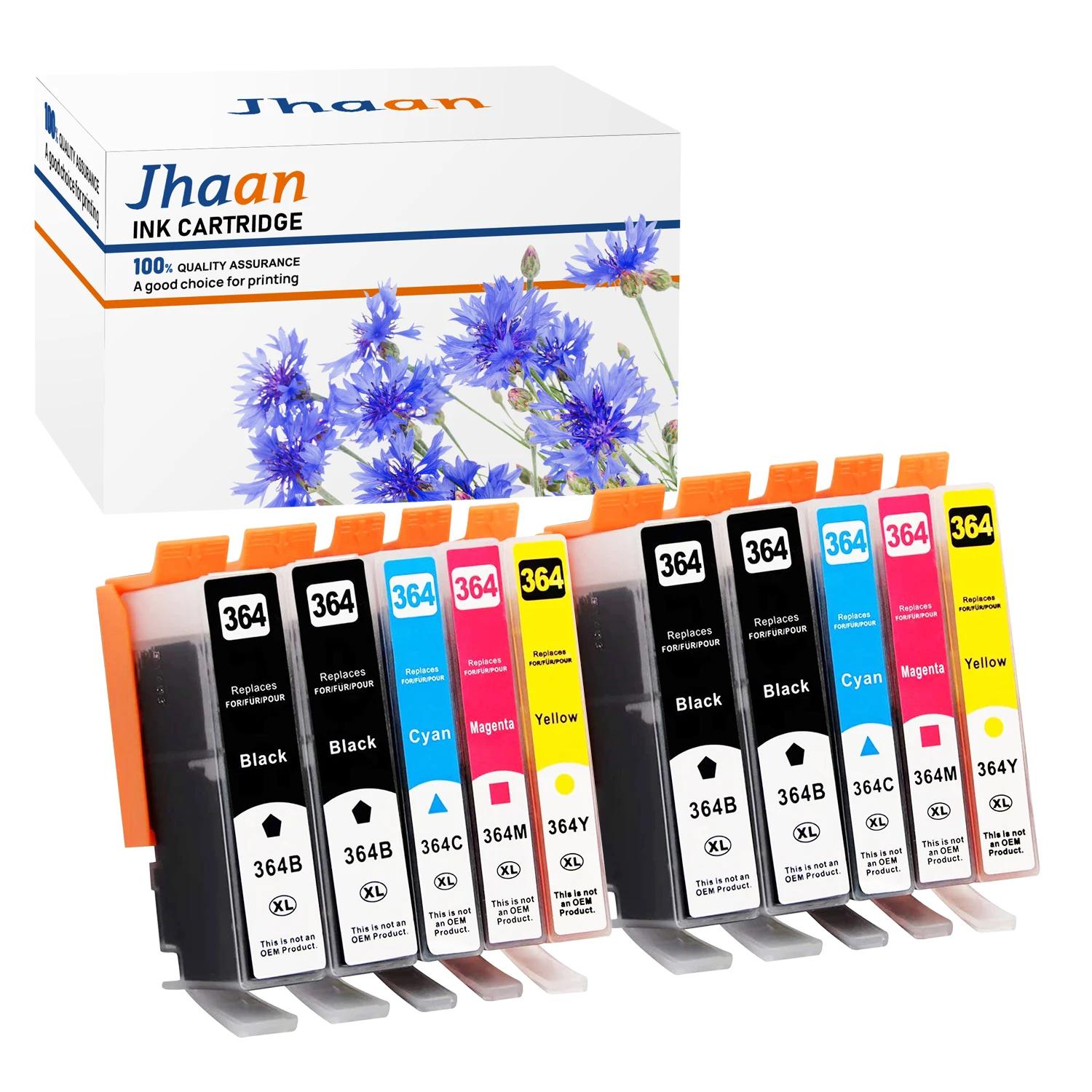 Jhaan 364XL Multipack-Tintenpatronen, kompatibel mit HP 364 XL für HP Photosmart 5520 5510 Deskjet 3520 Officejet 4622 4622 5510