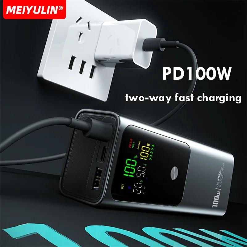 20000mAh PD100W Power Bank Super Fast Charging External Spare Battery Large Capacity Portable Powerbank For Laptop iPhone Xiaomi