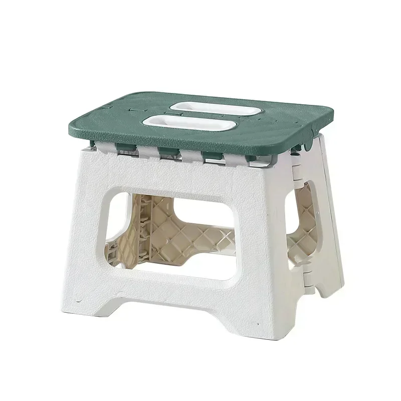 1pcs Lightweight Folding Step Stool Multi Purpose Handheld Thickened Footstool Non-Slip Plastic Small Benches Kitchen