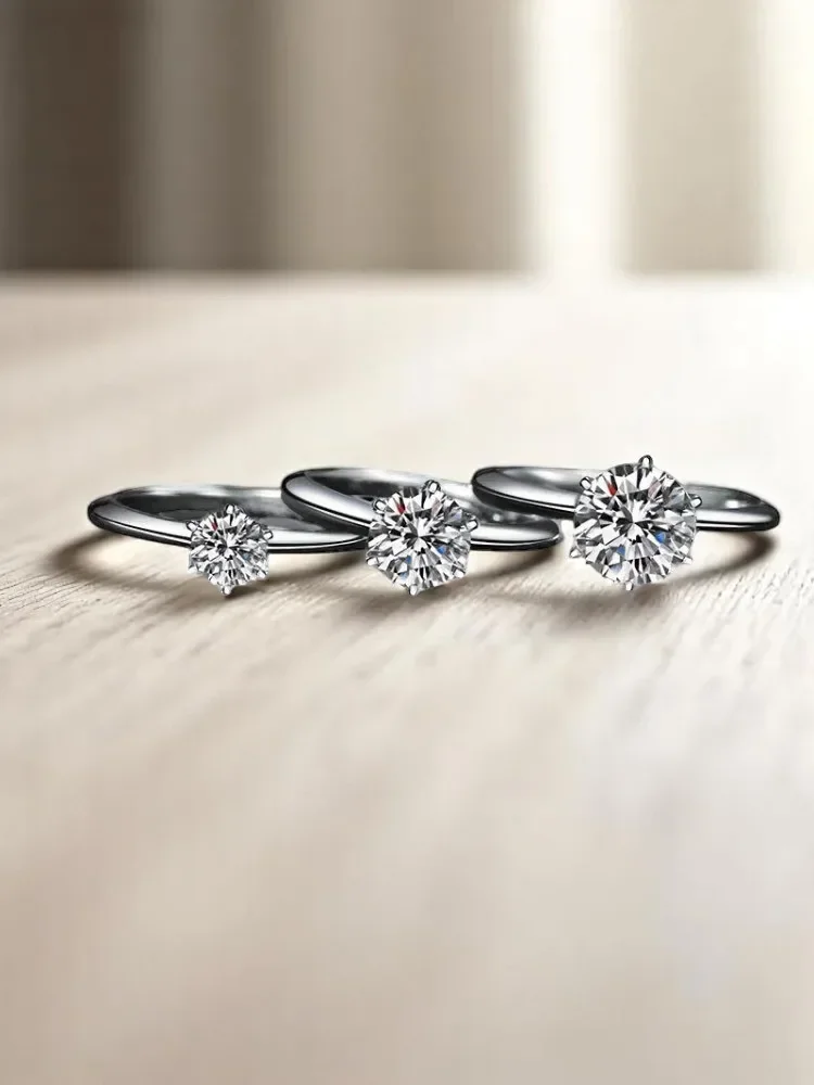 

Модное кольцо с муассанитом, стерлинговое серебро 925 пробы, цвет D, VVS1, для женщин, обручальное кольцо, ювелирное изделие, подарок с сертификатом