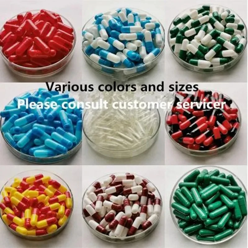 

10000PCS Empty Edible Gelatin Capsule Shell Ten Thousand Standard Size 00# 0# 1# 2# 3# 4# 5#Hollow Seperated Joined Capsules