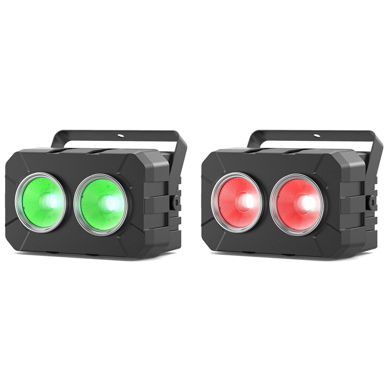 

Yiflamefly 2 шт. RGBW COB светодиодный светильник для окрашивания DMX512 и звуковой активированный сценический светильник с 2 глазами для мероприятий, вечеринок, свадебных клубов, концертов