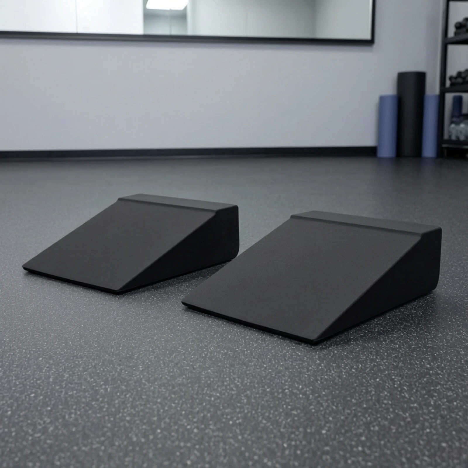 Trapezoid Exercise Wedges Compact Squat Wedges Squat Wedge Firm Calf Raise Block Stable for Fitness Enthusiasts, Home Workouts