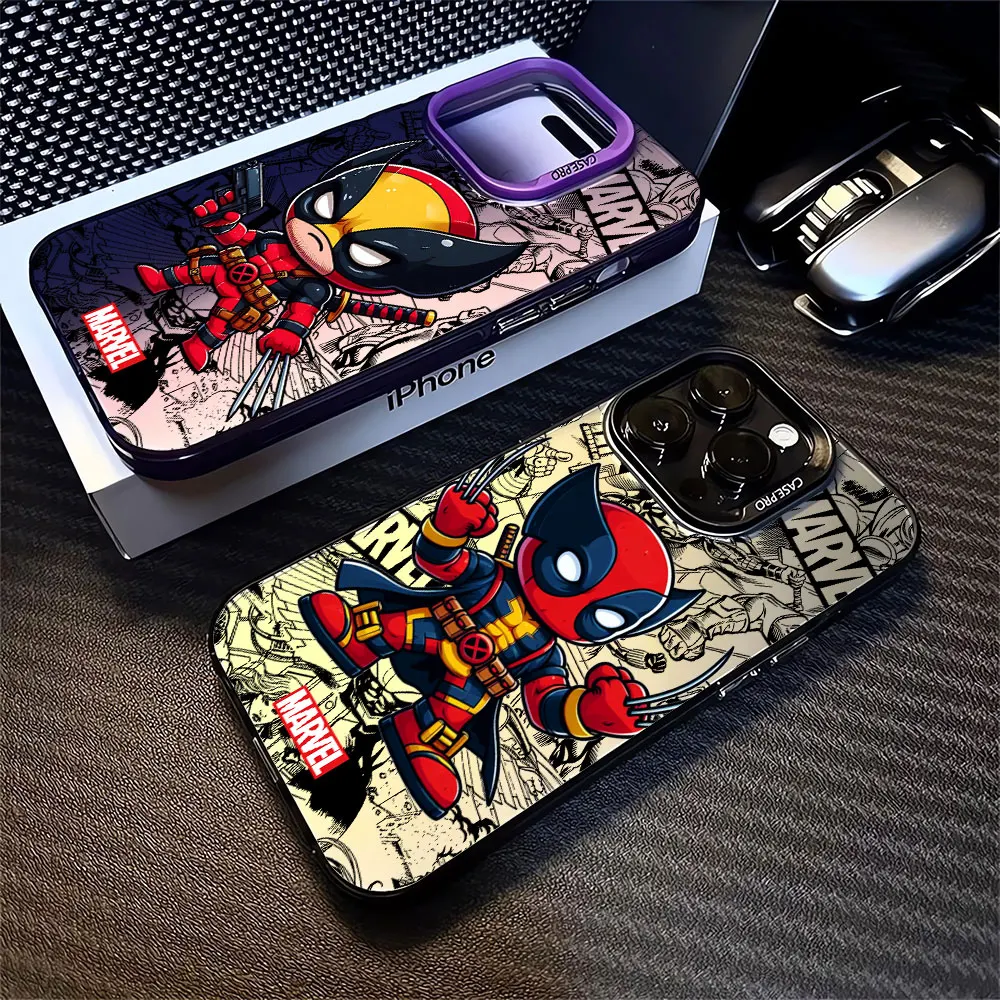 Coque souple de luxe Marvel DeadPool Wolverine, coque pour iPhone 13, 11 Pro Max, X, XS Max, 14 Pro, 15 Plus, Poly 12 Pro, 12 Pro Max