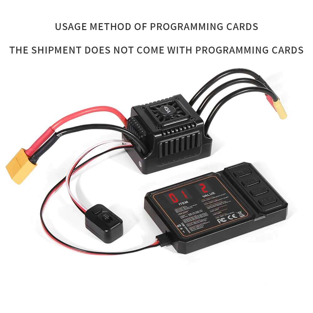 T/XT60 Plug 35A 45A 60A Sensorless Brushless ESC High Quality Brushless Speed Controller Program Card RC ESC for RC Cars Truck