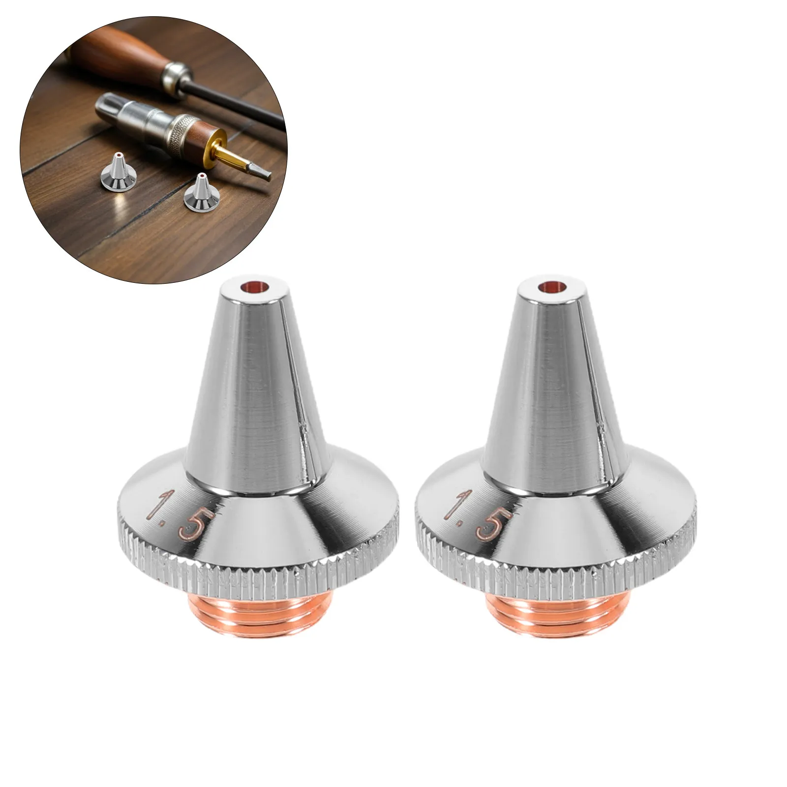 2 pièces, buse de découpe laser à fibre, double couche, conception 3D, flux d'air optimisé pour la découpe de tubes métalliques, remplacement rapide pour laser.