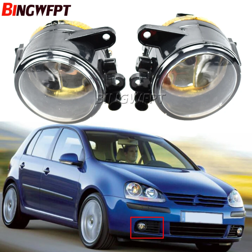 1Pair For Golf 5 A5 MK5 R32 2004 2005 2006 2007 2008 2009 Car Styling Front Halogen Fog Light Fog Lamp