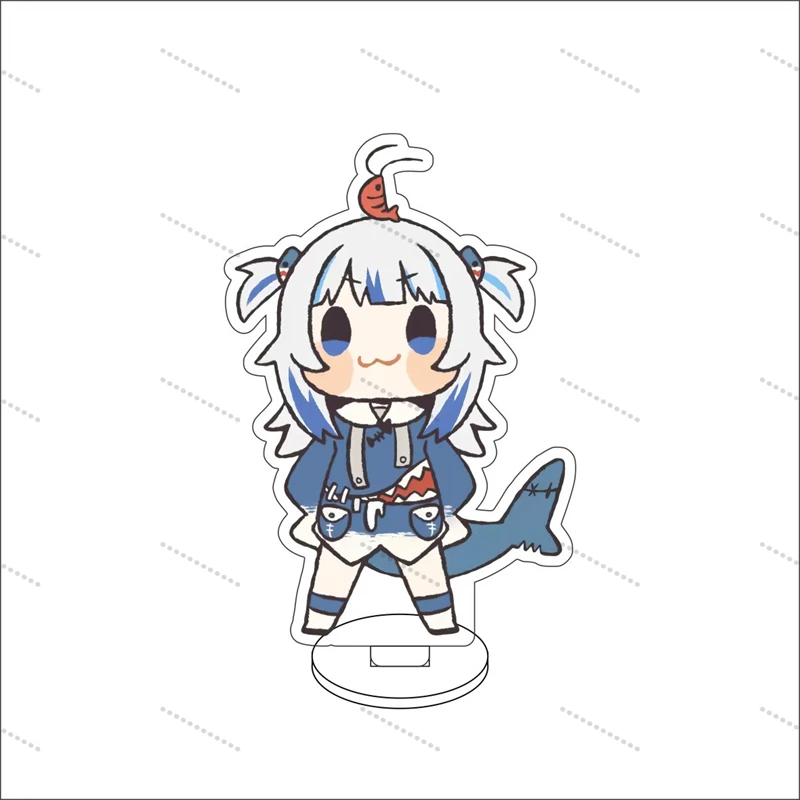 Hot Anime Hololive Vtuber Figures Gawr Gura Cosplay Mini Cute Acrylic Stand Model Fans Christmas Gifts 10CM Factory wholesale