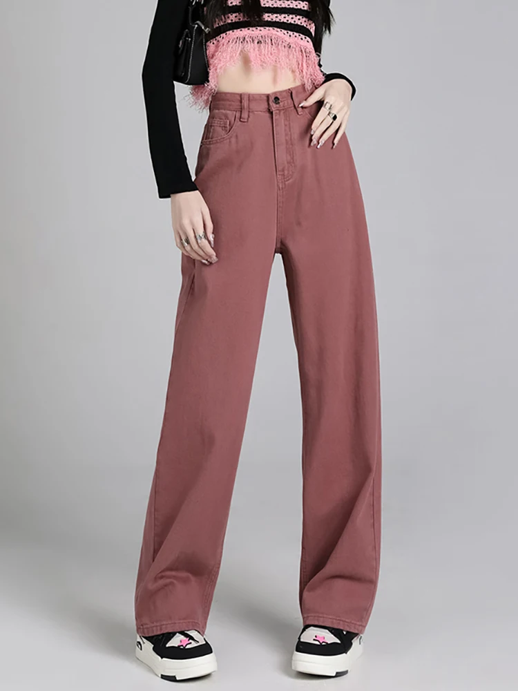 

Casual Fashion Straight Leg Women's Jeans Denim Trousers Y2K Harajuku Boyfriend Long High Waist Baggy Jean Fall Pants